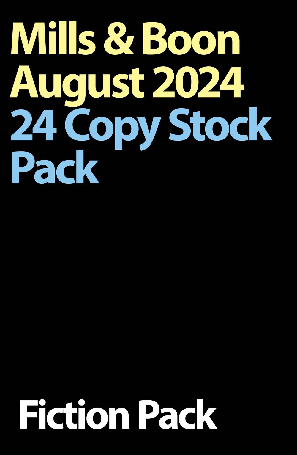 Mills & Boon Aug 2024 24 Copy Stock Pack