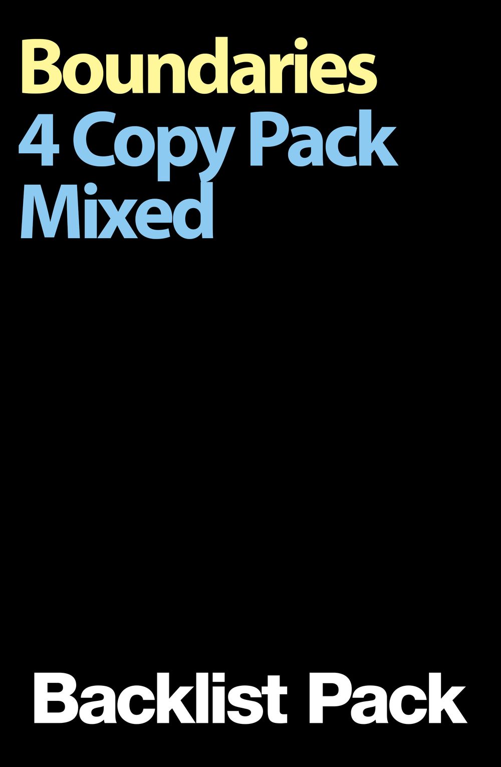 Boundaries 4 Copy Mixed Pack