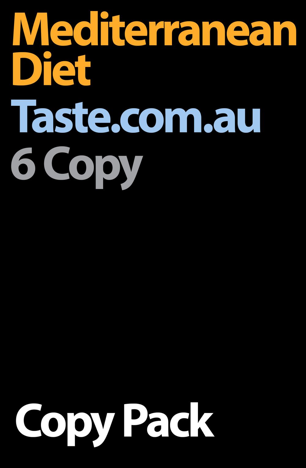 Mediterranean Diet 6 Copy Pack