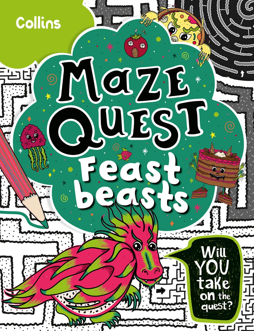 Maze Quest - Feast Beasts: Solve 50 Mazes in This Adventure Story for Kids Aged 7+