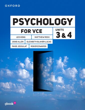 Psychology for VCE Unit 3 & 4 Student Book+obook pro book cover