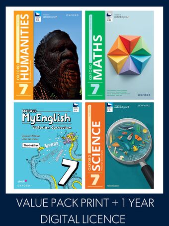 Oxford Value Pack Victorian Curriculum 7 2026 (print+1yr digital licence) book cover