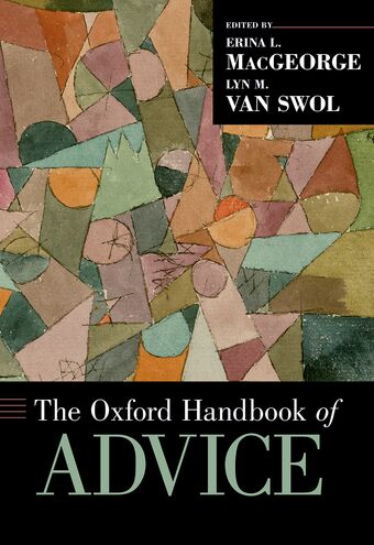 The Oxford Handbook of Advice book cover