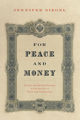 For Peace and Money French and British Finance book cover