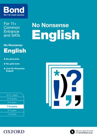 Bond 11 No Nonsense English 7 to 8 years book cover