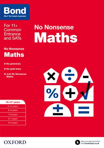 Bond Maths No Nonsense 10 to 11 book cover