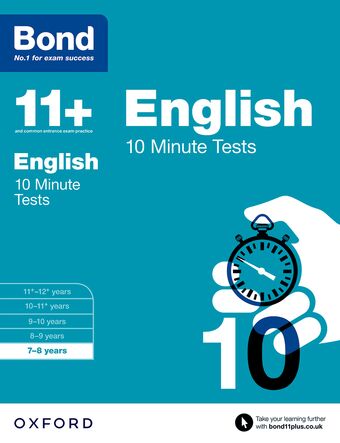 Bond 11 English 10 Minute Tests 7 to 8 book cover