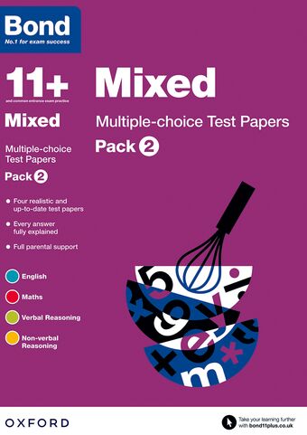Bond 11 Mixed Multiple Choice Test Papers Pack 2 book cover
