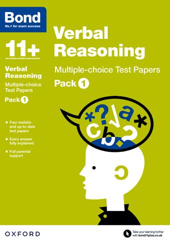 Bond 11 Verbal Reasoning Multiple Choice Test Papers Pack 1 book cover