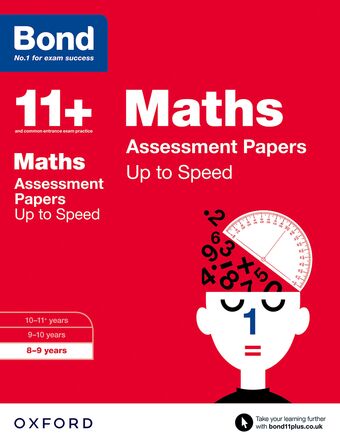 Bond 11 Maths Up to Speed Practice 8 to 9 book cover