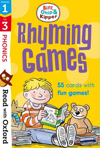 Read with Oxford Stages 1-3 Biff, Chip and Kipper Rhyming Games Flashcards book cover