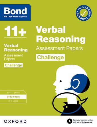 Bond 11+: Bond 11+ Verbal Reasoning Challenge Assessment Papers 9-10 years book cover