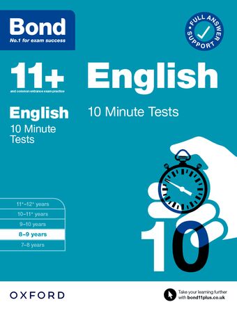 Bond 11+ 10 Minute Tests English 8 9 Years book cover