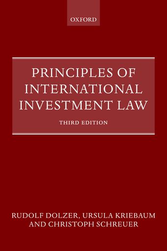 Principles of International Investment Law book cover