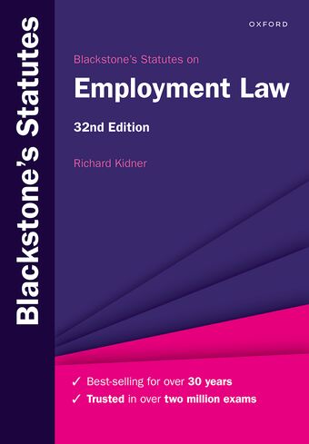 Blackstone's Statutes on Employment Law 2022-2023 book cover