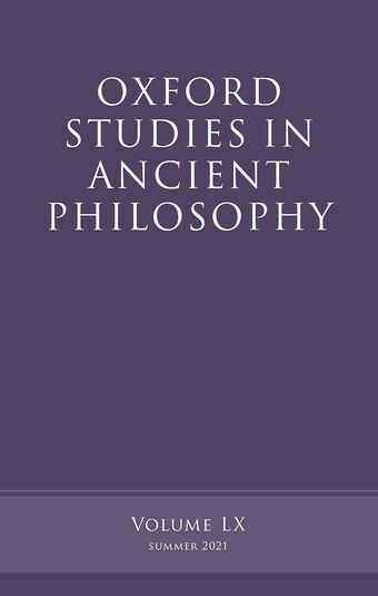 Oxford Studies in Ancient Philosophy, Volume 60 book cover
