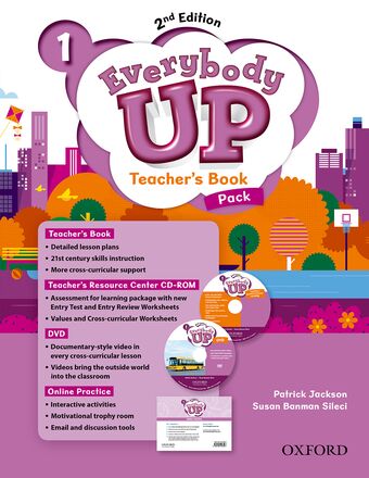 Everybody Up 1 Teachers Book with DVD & Online Practice Pack book cover