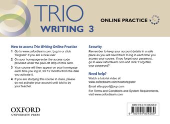 Trio Writing 3 Online Student Access Stand-alone Pack book cover
