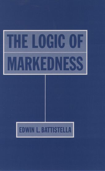 The Logic of Markedness book cover