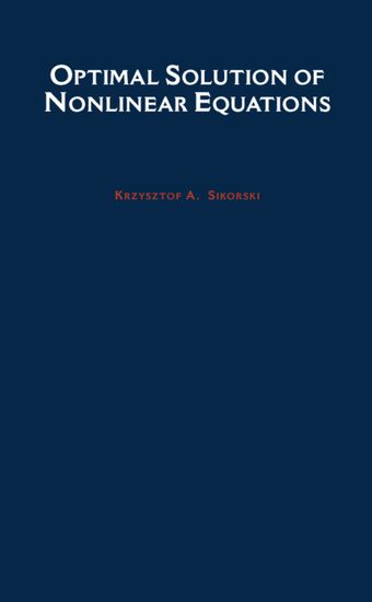 Optimal Solution of Nonlinear Equations book cover