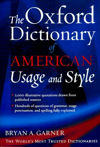 The Oxford Dictionary of American Usage and Style book cover