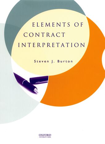 Elements of Contract Interpretation book cover
