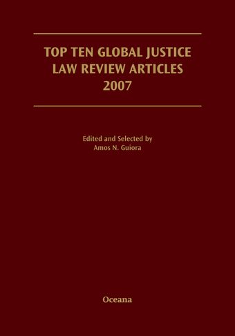 Top Ten Global Justice Law Review Articles 2007 book cover