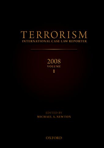 Terrorism: International Case Law Reporter, 2008: Volume 1 book cover