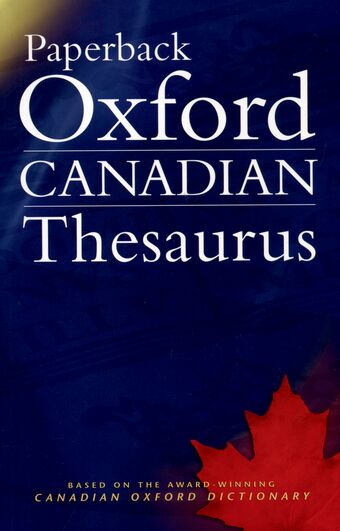 Paperback Oxford Canadian Thesaurus book cover