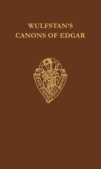 Wulfstan's Canons of Edgar book cover