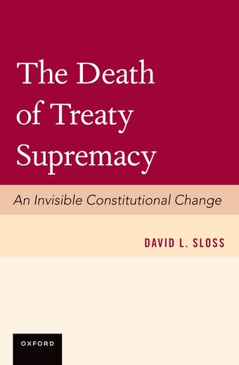 The Death of Treaty Supremacy book cover