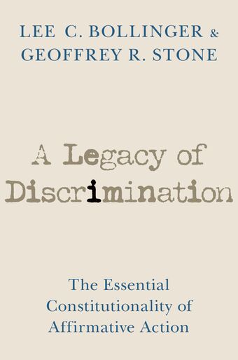 A Legacy of Discrimination The Essential Constitutionality of Affirmative Action book cover