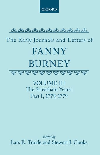 The Early Journals and Letters of Fanny Burney, Volume III book cover