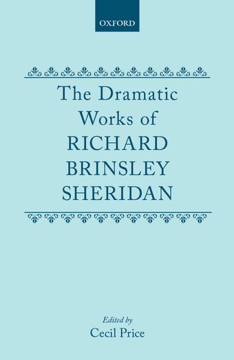 The Dramatic Works Richard Brinsley Sheridan book cover