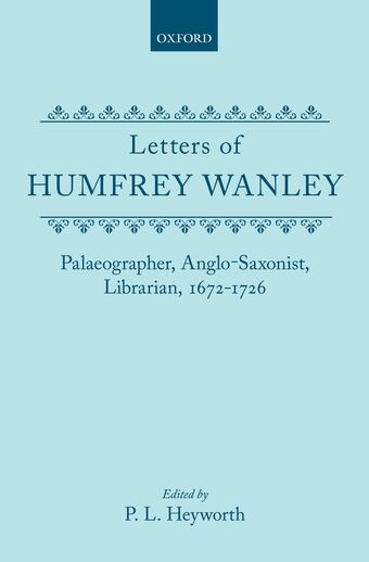 The Letters of Humfrey Wanley book cover