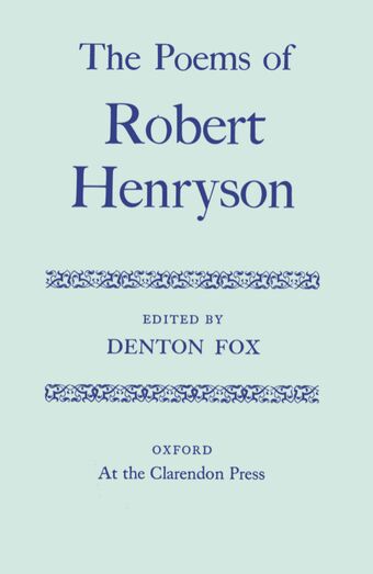The Poems of Robert Henryson book cover