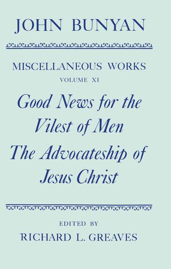 The Miscellaneous Works of John Bunyan, Volume XI book cover