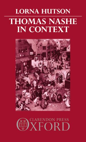 Thomas Nashe in Context book cover