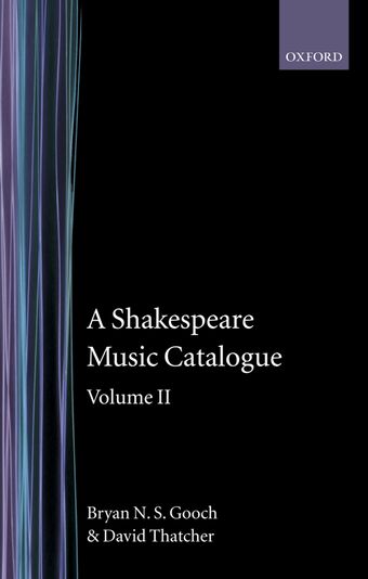 A Shakespeare Music Catalogue: Volume II book cover