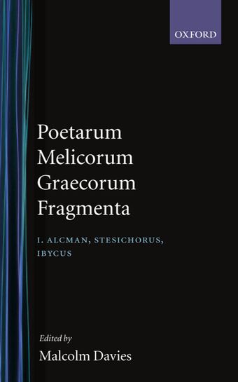 Poetarum Melicorum Graecorum Fragmenta book cover