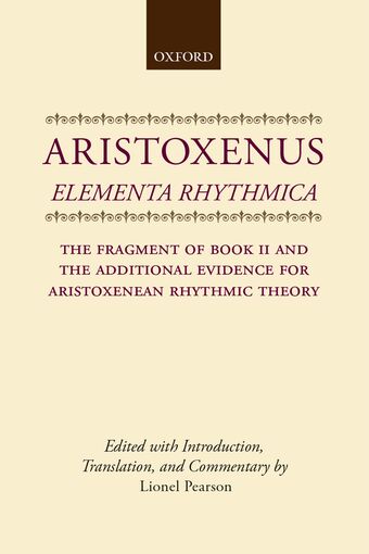 Aristoxenus Elementa Rhythmica book cover