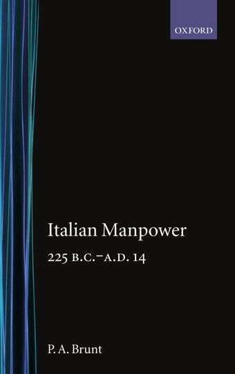 Italian Manpower 225 BC-AD 14 book cover