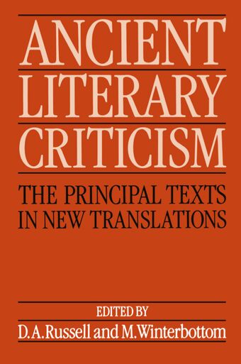 Ancient Literary Criticism book cover