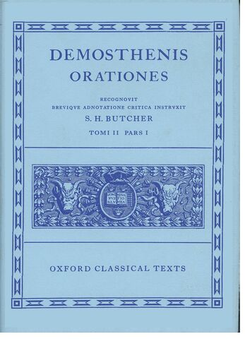 Demosthenes Orationes Vol. II. Part i book cover
