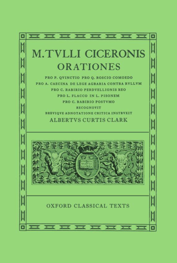 Cicero Orationes. Volume IV book cover