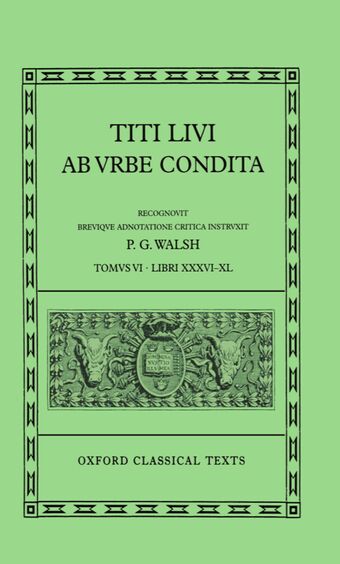 Livy Ab Urbe Condita Books XXXVI-XL book cover