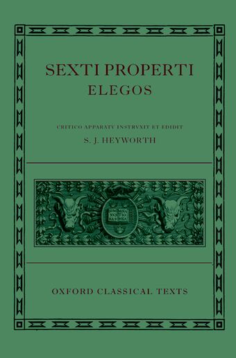 Sexti Properti Elegi book cover