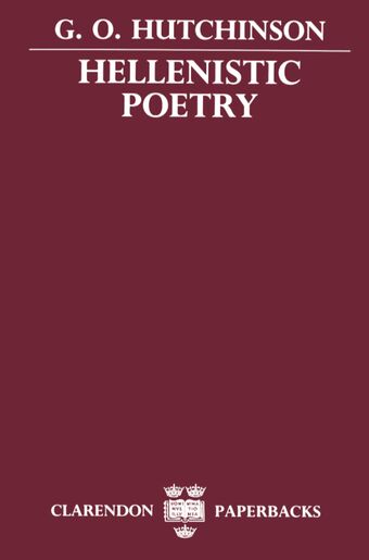 Hellenistic Poetry book cover