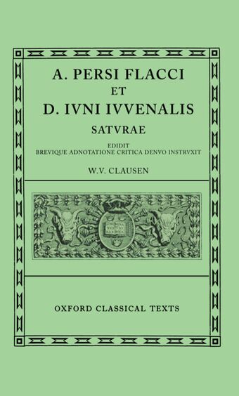 Persius and Juvenal Saturae book cover