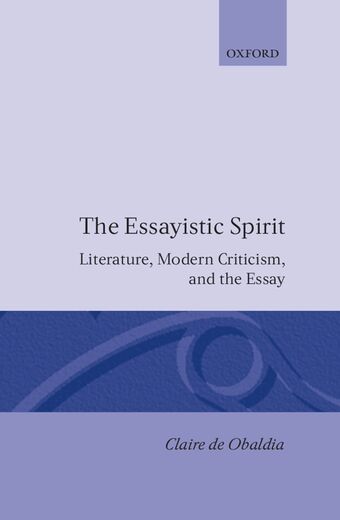 The Essayistic Spirit book cover
